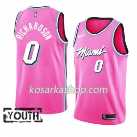 Dres Miami Heat Josh Richardson 0 Nike 2018-19 Ružičasta Swingman - Dječji